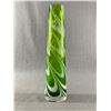 Image 1 : Very Nice Green Swirl Vase - 11.5in tall