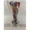 Image 1 : Very Nice Hand Blown Multicolour Vase - 7" Tall