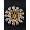 Image 2 : Vintage Glass Stones and Pearls Brooch