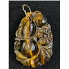 Image 2 : Vintage Hand Carved Tigereye Stone Pendant Very Unique