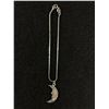 Image 1 : Sterling Silver w/ Moon Sichel w/ Markasite Stones Charm Bracelet