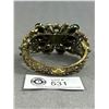 Image 2 : Outstanding Vintage Butterfly Design Rhinestones Hinged Bangle