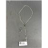 Image 1 : Vintage Rosary w/ Crucifix Cross + St Terese Pendant w/ Rose Charm