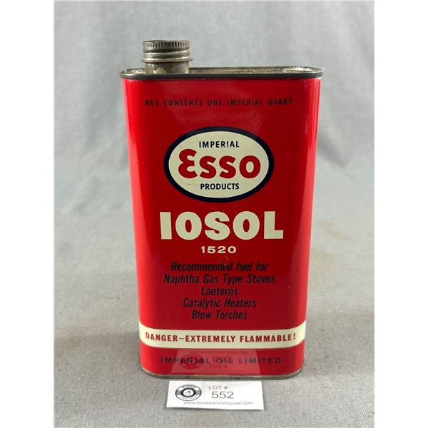 Vintage Imperial Esso Products "IOSOL" One Quart Tin. Empty