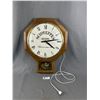 Image 1 : Vintage United Clock Corp. Electric "Schweppes Mixers" Pendulum Clock. Approx. 20" H