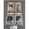 Image 1 : 4- 1978 Donruss Elvis Presley Cards All Graded PSA NM-MT- 8 In Hard Cases