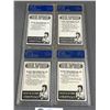 Image 2 : 4- 1978 Donruss Elvis Presley Cards All Graded PSA NM-MT- 8 In Hard Cases