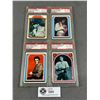 Image 1 : 4- 1978 Donruss Elvis Presley Cards All Graded PSA NM-MT- 8 In Hard Cases