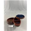 Image 8 : Vintage 9.5" Diam. Mirrored Vanity Tray, 2 Tiered 5"H Displayer & 2 Tier Fancy Swivel 4.25" H Oval S