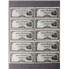 Image 1 : Lot of 10 Crisp Japanese Government 10 Peso Notes