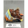 Image 2 : 2Vintage Ceramic Pismo Beach Souvenir Indians with a Fly on Their Noses
