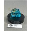 Image 2 : Small Glass Skull on Display Stand Retails $280