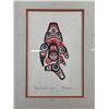 Image 2 : "Haida Dogfish- xaxada' Bill Reid '72 Framed Native Art Print. Approx. 17" H x 13 3/4' W