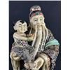 Image 2 : 14" H Chinese God Figure and Child. Fertiltiy and Good Fortune. Asian Wise Men