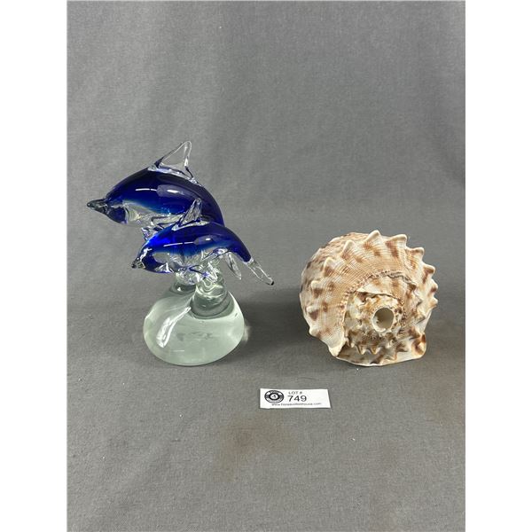 Dolphin Stature Plus a Vintage Hawaiian Shell