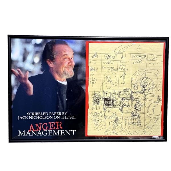 Anger Management (2003) - Jack Nicholson Framed Scribbled Set Paper