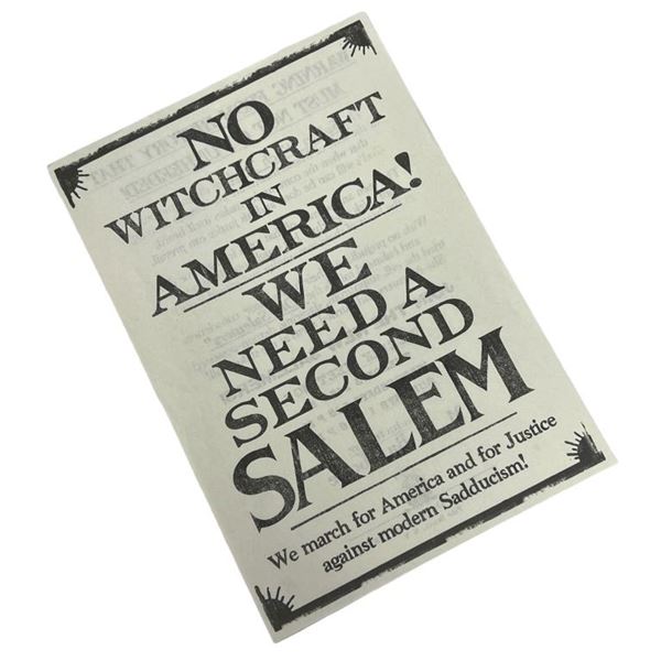 Fantastic Beasts and Where to Find Them (2016) - Salem! No Witchcraft Flyer