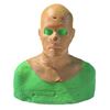 Image 1 : Hollow Man (2000) - Full Kevin Bacon Hero Head Mask and green Screen Bust