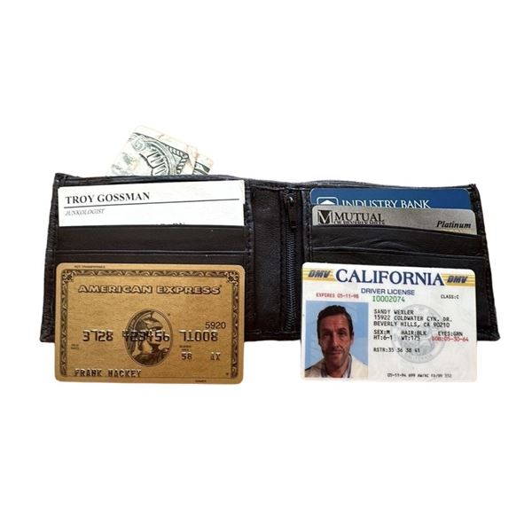 Sandy Wexler (2017) - Sandy Wexler (Adam Sandler) Wallet & Driver's License