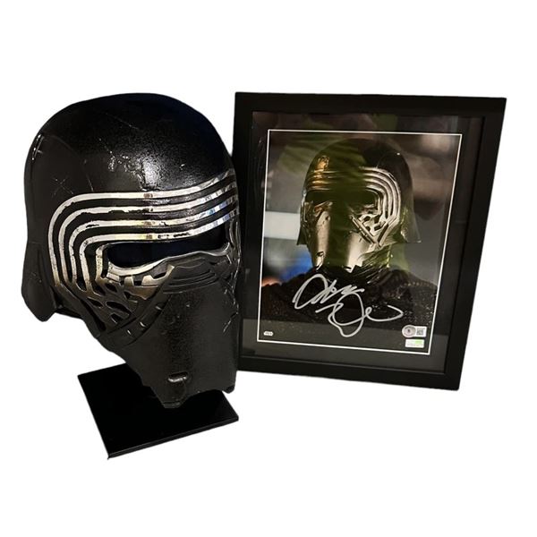 Star Wars - Kylo Ren Anovos Helmet and Signed 8 x 10 Photo