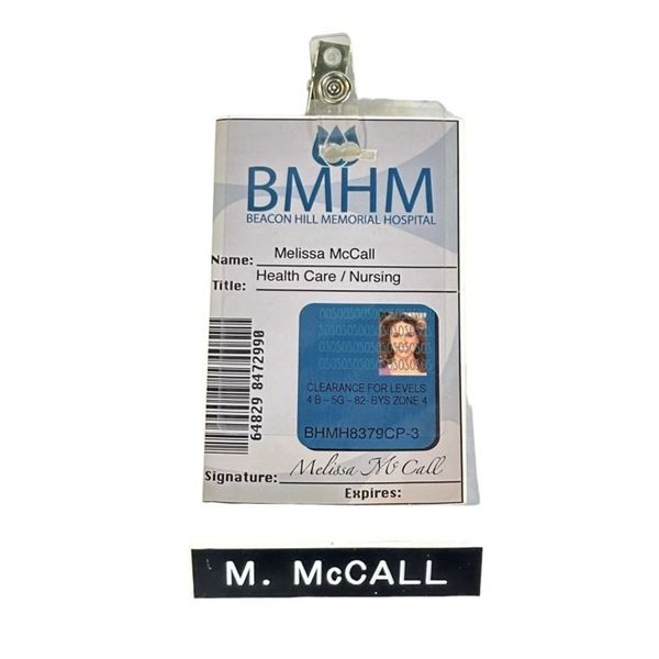 Teen Wolf (2011–2017) -  Melissa McCall (Melissa Ponzio) Hospital ID Card and Name Tag