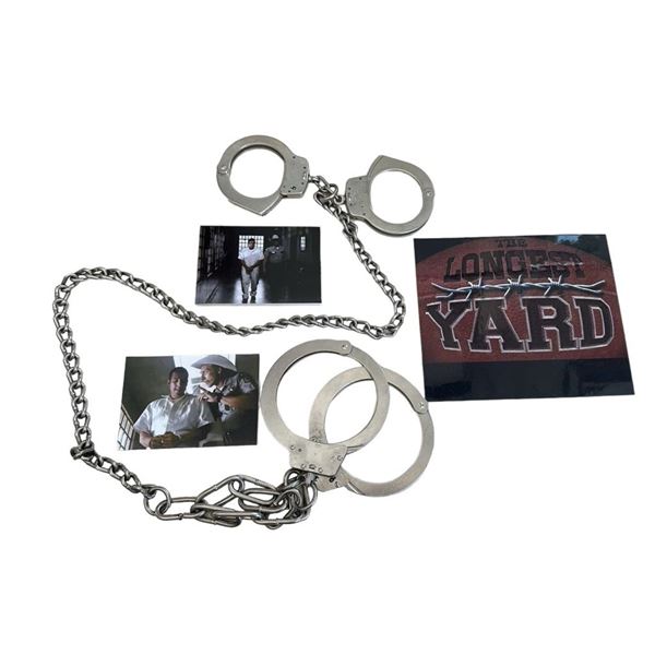 The Longest Yard (2005) - Paul Crewe (Adam Sandler) Metal Hero Hand and leg Handcuffs + Pass