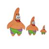 Image 1 : The SpongeBob SquarePants Movie (2004) - Set of 3 Cardboard Patrick Flat Stand-Ins