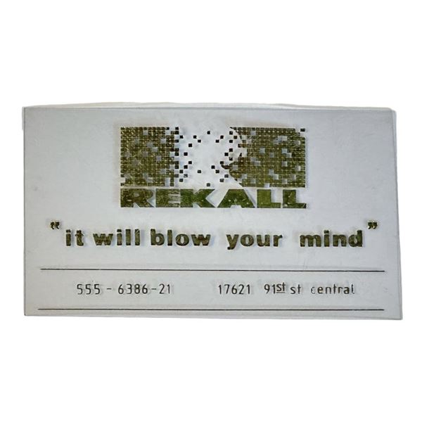 Total Recall (1990) - Total Recall Acrylic Business Card