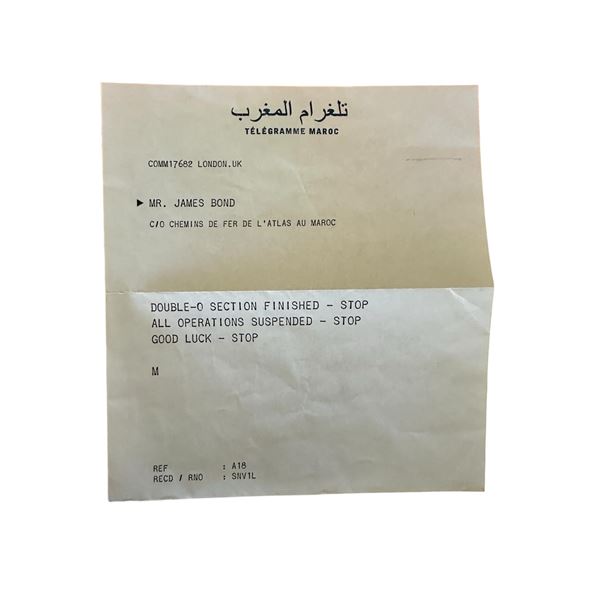 Casino Royale (2006) - James Bond (Daniel Craig) Telegram & Envelope