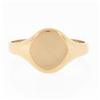 Image 4 : NEW Classic 14K Rose Gold Engraveable Oval Center Polished Petite Signet Ring