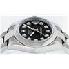 Image 8 : Rolex Ladies Stainless Steel Black Diamond Quickset Datejust With Oyster Band