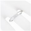 Image 3 : New 18k White Gold 3.45mm Plain Polished Flat Squared Wedding Band Stack Ring