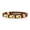 Image 4 : Cassetti 18k Gold Red Enamel Baby & Adult Elephants Hinged Open Bangle Bracelet
