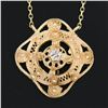 Image 4 : Antique Victorian 14K Gold Cubic Zirconia Filigree & Bead Work Pendant Necklace