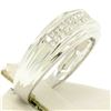 Image 5 : 14k Solid White Gold 0.56 ctw 2 Row Invisible Set Princess Cut Diamond Band Ring