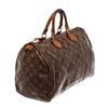 Image 3 : Louis Vuitton Brown Monogram Canvas Speedy 35 Satchel Bag