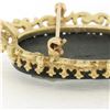 Image 6 : Vintage 14K Gold Carved White on Black Mother of Pearl Cameo Pin Brooch Pendant