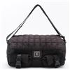 Image 1 : Chanel Black Quilted Nylon Sport Line Double Pocket Medium Messenger Bag