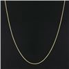 Image 4 : NEW 14K Yellow Gold 18" Long 1.55mm Rounded Beveled Box Link Chain Necklace
