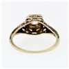 Image 6 : Antique Edwardian 14K TT Gold 0.15 ctw Old Mine Diamond Filigree Engagement Ring