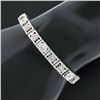 Image 8 : Antique Art Deco 14k White Gold 0.80 ctw European Diamond Filigree Line Bracelet
