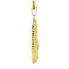 Image 4 : Vintage 14K Gold 24" Star Of David Chai Textured Scroll Dangle Pendant Necklace