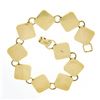 Image 3 : 14k Yellow Gold 6.5" Concave Brushed & Polished Finish Unique Link Bracelet