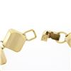 Image 7 : 14k Yellow Gold 6.5" Concave Brushed & Polished Finish Unique Link Bracelet