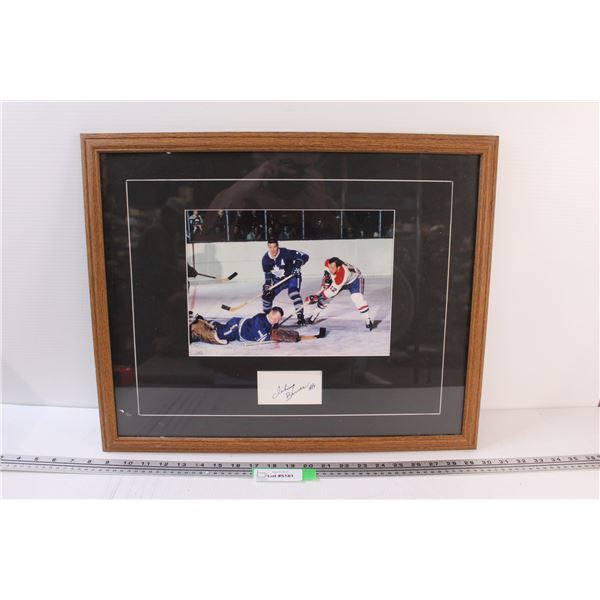 Framed Johnny Bower Hockey Photo in Frame - 21.5" x 18"
