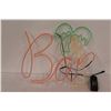 Image 2 : Bar Light-up Sign/Decor - 13.5" x 12" - Works, But Faint Color, May Need New Batteries?