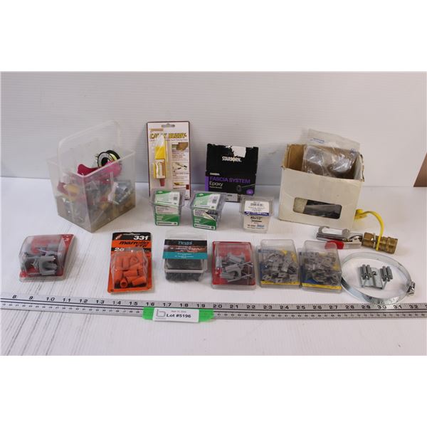 Hardware Lot: Marrettes, Wood Screws, Caulk Buddy, Clamps, Misc.