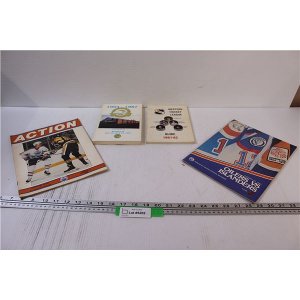 (2) Edmonton Oilers Official 1980's Magazines, 1981-82 Western Hockey League Guide, Saskatoon Blades