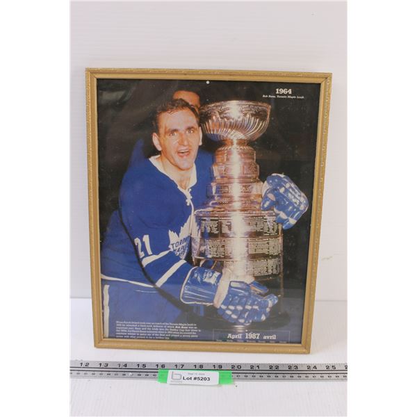 Bob Baun Toronto Maple Leafs Calendar Picture in Frame - 15" x 12"