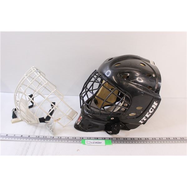 Itech Hockey Goalie Mask & Hockey Cage